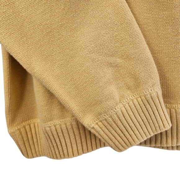 Eddie Baurer Men's Woven Cotton Crew Neck Sweater, Soft Gold, Size XLT - Picture 6 of 8